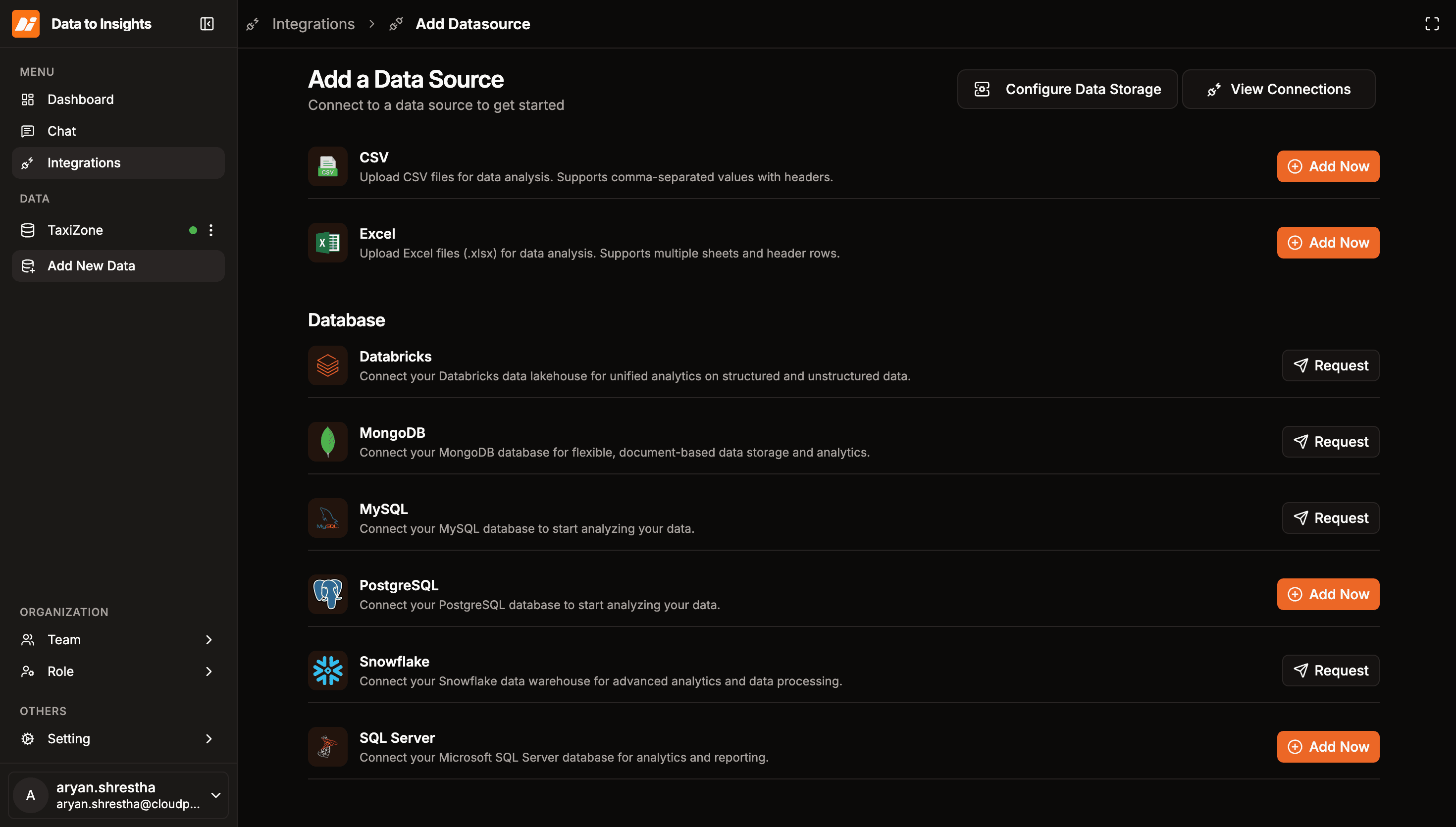 Connect Your Datasource