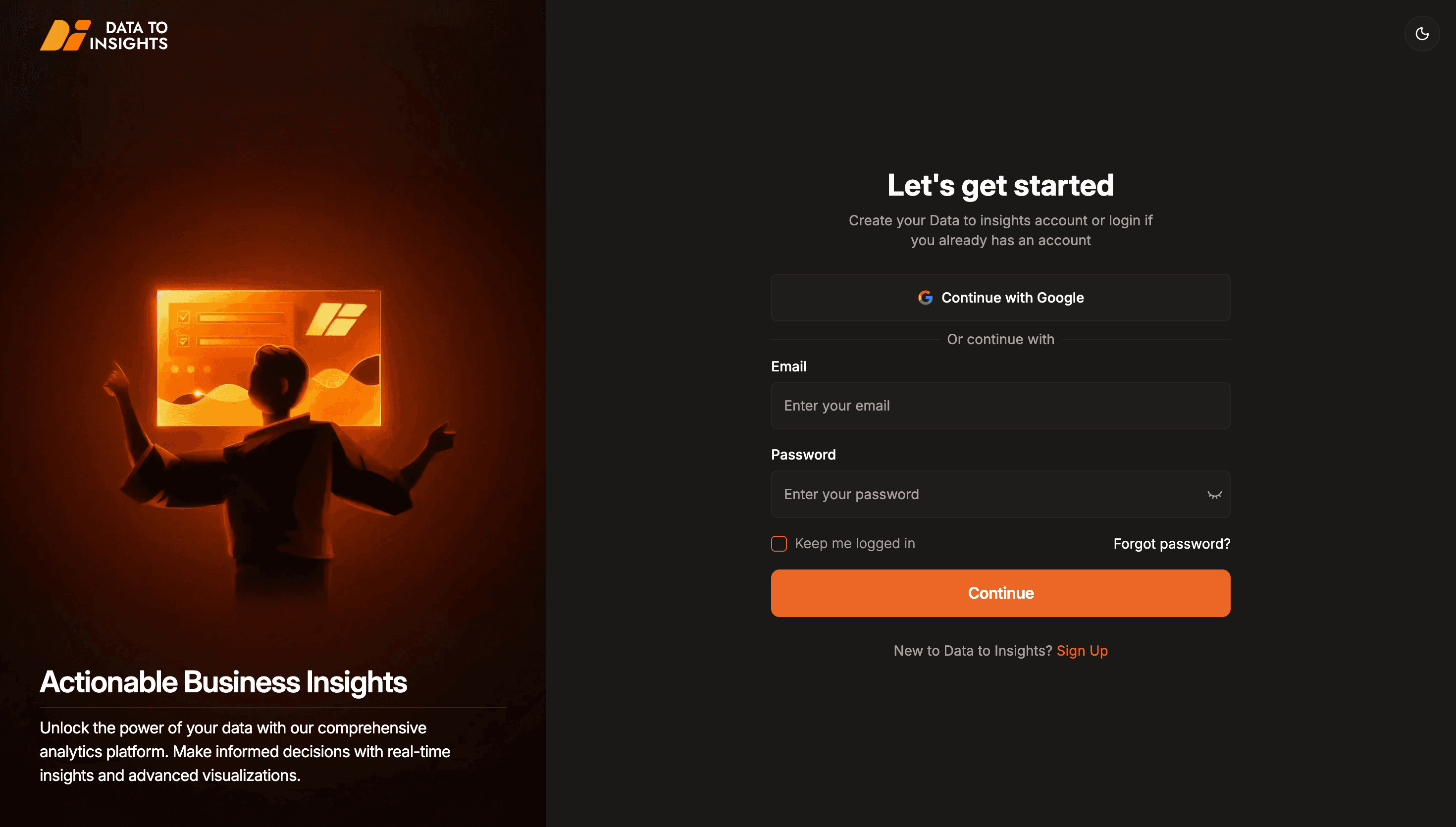 Sign Up to DataToInsights